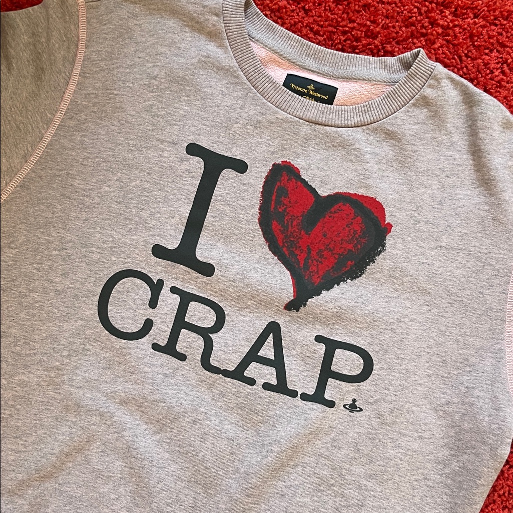 Vivienne Westwood I Love Crap GreyPink Ss15 Brand New Large